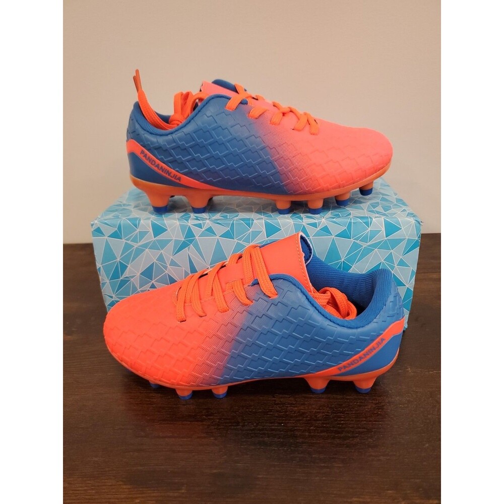 Panda Ninjia Kids Soccer Cleats 12 Orange/Blue NIB